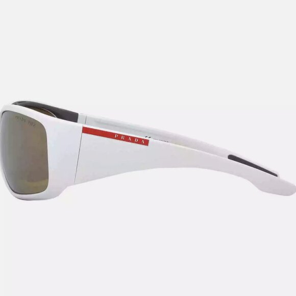 Prada Men's Polarized Brown Mirror Gold Sunglasses - Picture 4 of 5